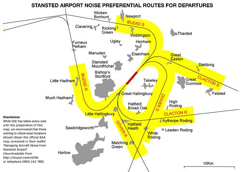 Stansted Airport Noise Preferential Routes