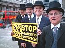 SSE Campaigners in the City of London to warn BAA Investors of Stansted Financial Risks - 18 November 2003